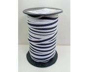 Cadarço 10 mm BIC Branco / Marinho - 50 metros